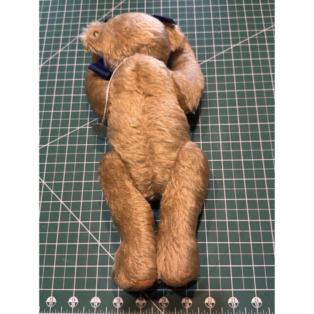 Vintage Steiff Teddy Bear With Blue Bow & Tag - Picture 4 of 5